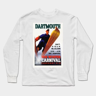 Dartmouth Winter Carnival 1938 Vintage Poster Long Sleeve T-Shirt